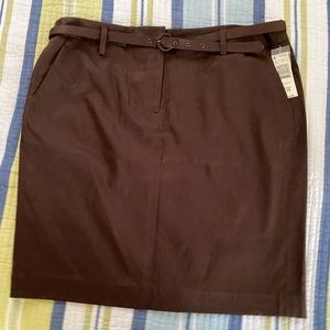 Brown Women’s Mini Skirt with Belt
